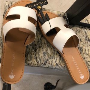 White Sandal Flats